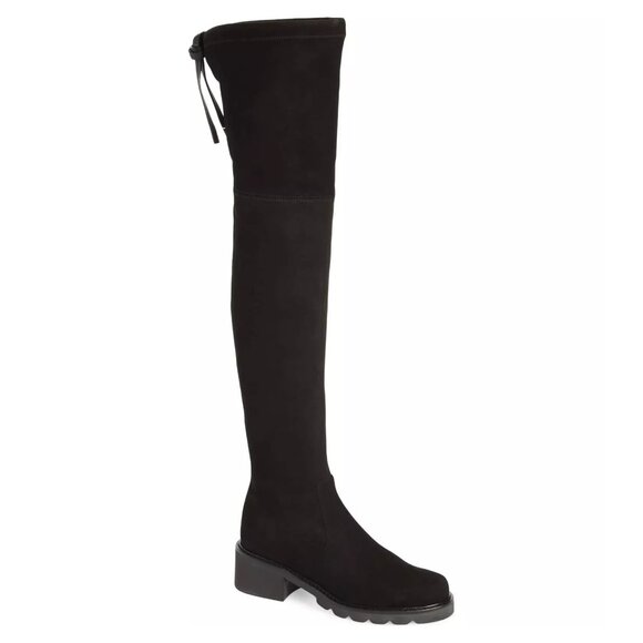 $900 Stuart Weitzman Eldridge Over the Knee Thigh High OTK BOOT BLACK 6 (PB32)